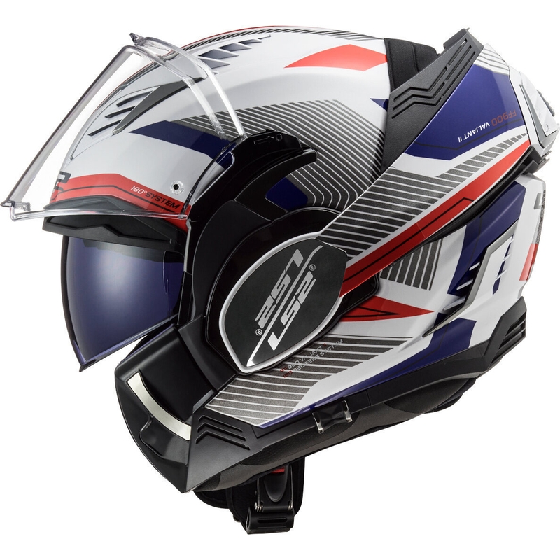 Cască de motociclist LS2 FF900 Valiant II Revo alb-albastru-roșu