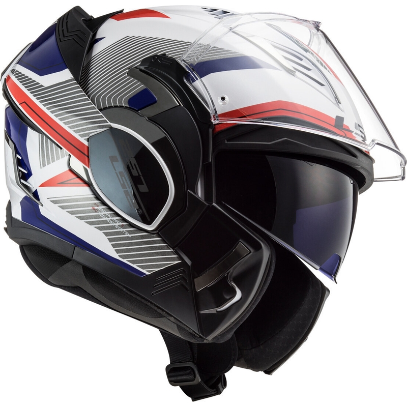 Cască de motociclist LS2 FF900 Valiant II Revo alb-albastru-roșu