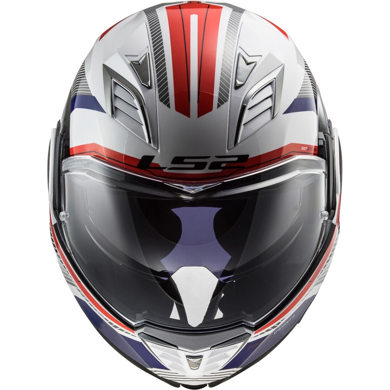 Cască de motociclist LS2 FF900 Valiant II Revo alb-albastru-roșu