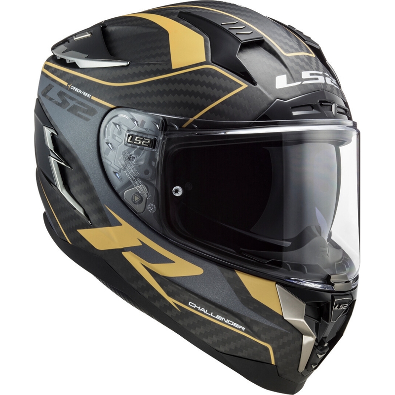 Cască de motocicletă integrală LS2 FF327 Challenger C Grid negru-aur lichidare