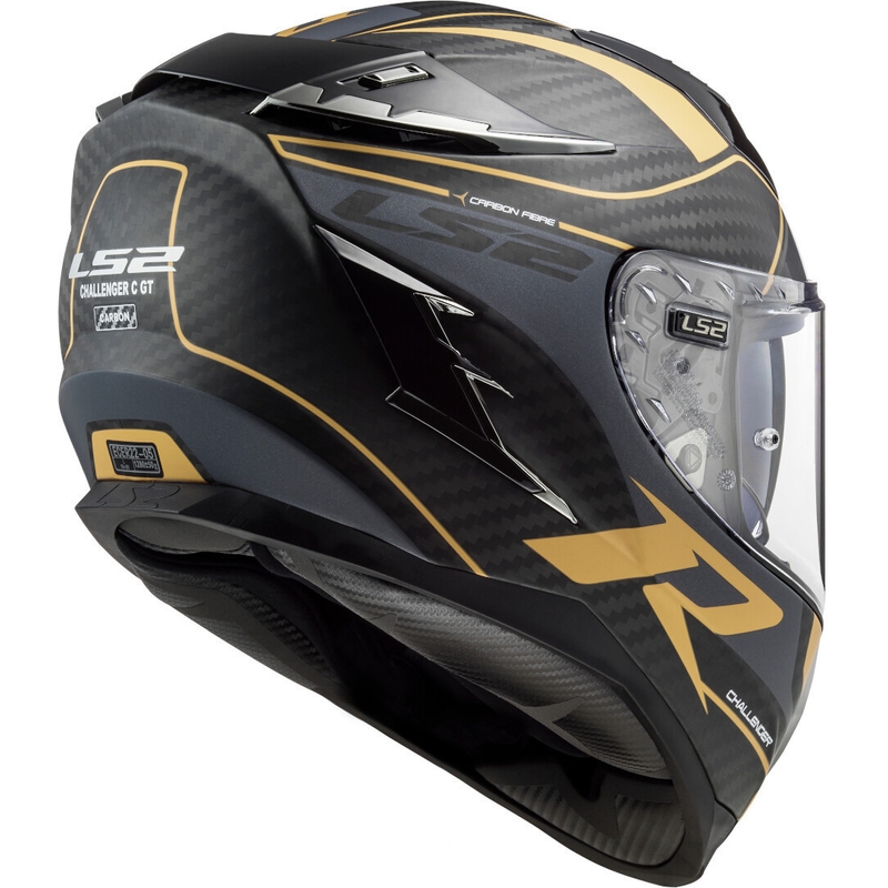 Cască de motocicletă integrală LS2 FF327 Challenger C Grid negru-aur lichidare