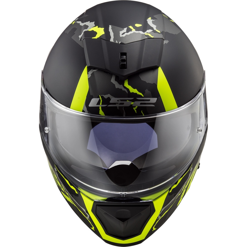 LS2 FF390 Breaker Breaker Feline Black-Fluo Yellow Cască de motocicletă integrală lichidare