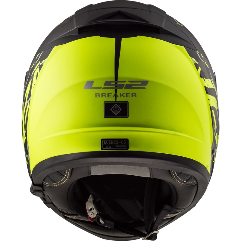 LS2 FF390 Breaker Breaker Feline Black-Fluo Yellow Cască de motocicletă integrală lichidare