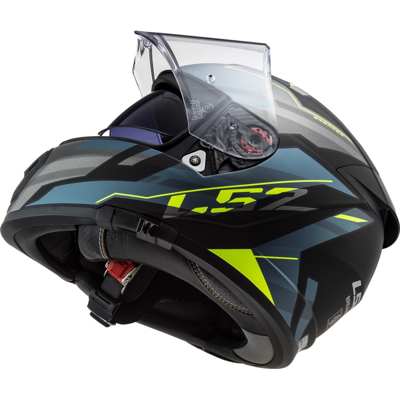 Cască de motociclist LS2 FF390 Breaker Beta negru-albastru-galben-fluo integrală LS2 FF390 Breaker Beta