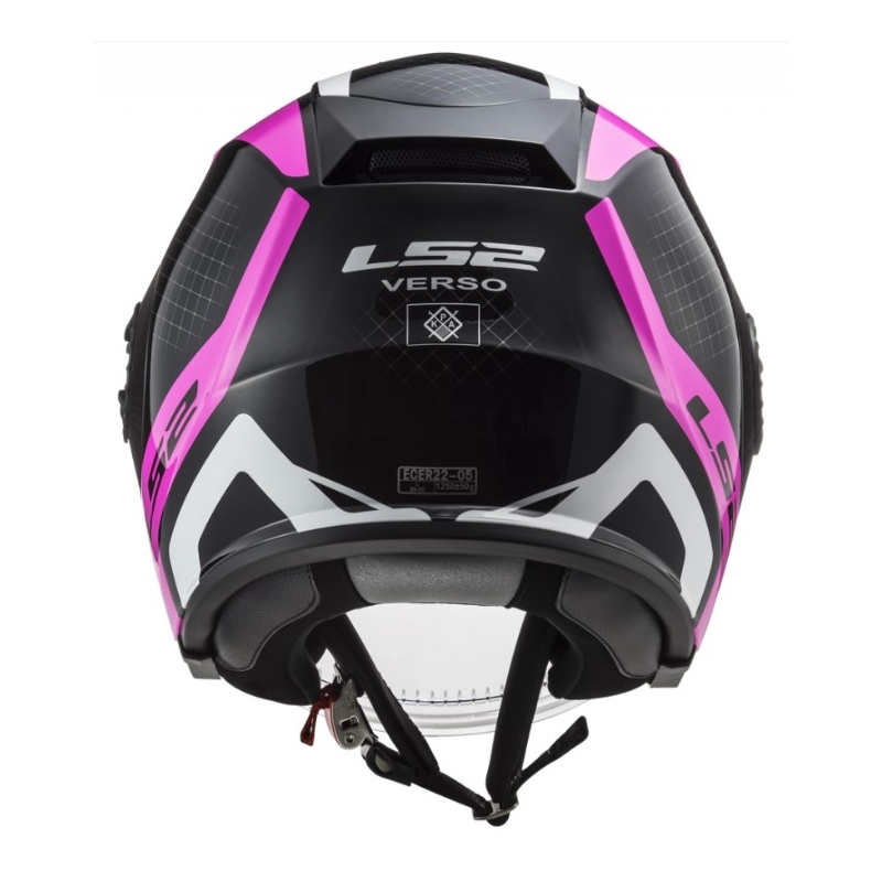 LS2 OF570 Verso Marker Cască de motocicletă deschisă negru și violet