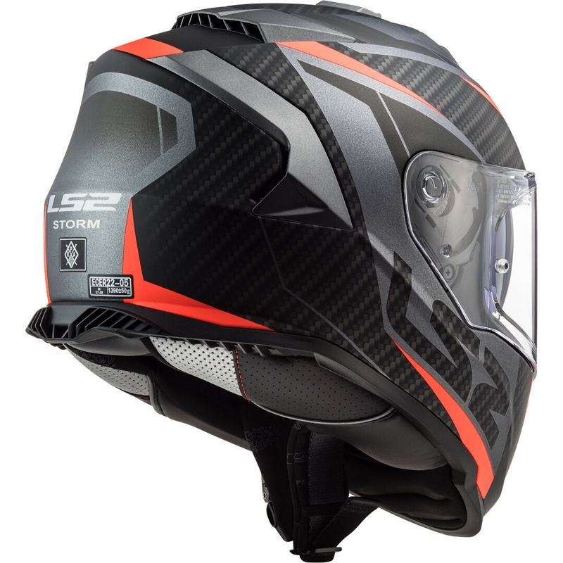 Cască de motociclist LS2 FF800 Storm Racer titan-portocaliu-fluo portocaliu integrală LS2 FF800 Storm Racer