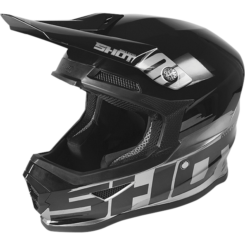 Cască de motocros Shot Furious Brush negru-argintiu