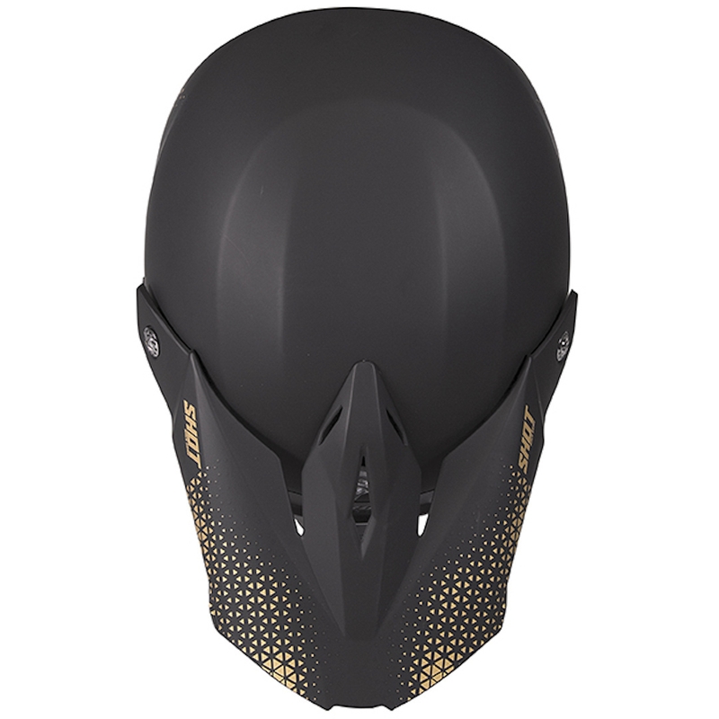 Motocross casca Shot Furious Raw negru-aur lichidare