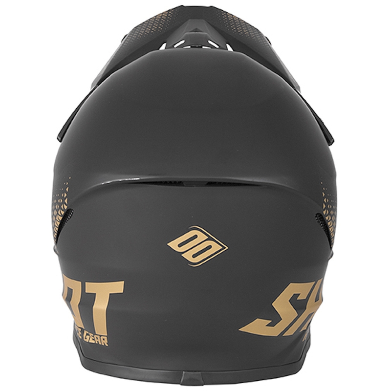 Motocross casca Shot Furious Raw negru-aur lichidare