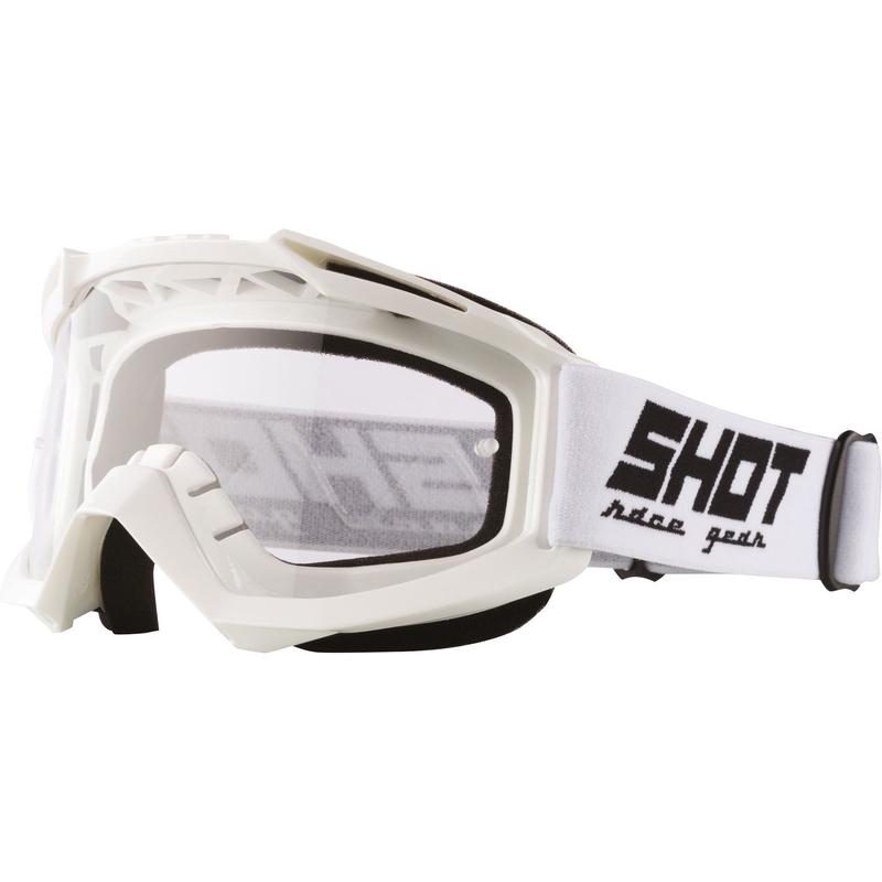 Ochelari de motocross Shot Assault Solid alb