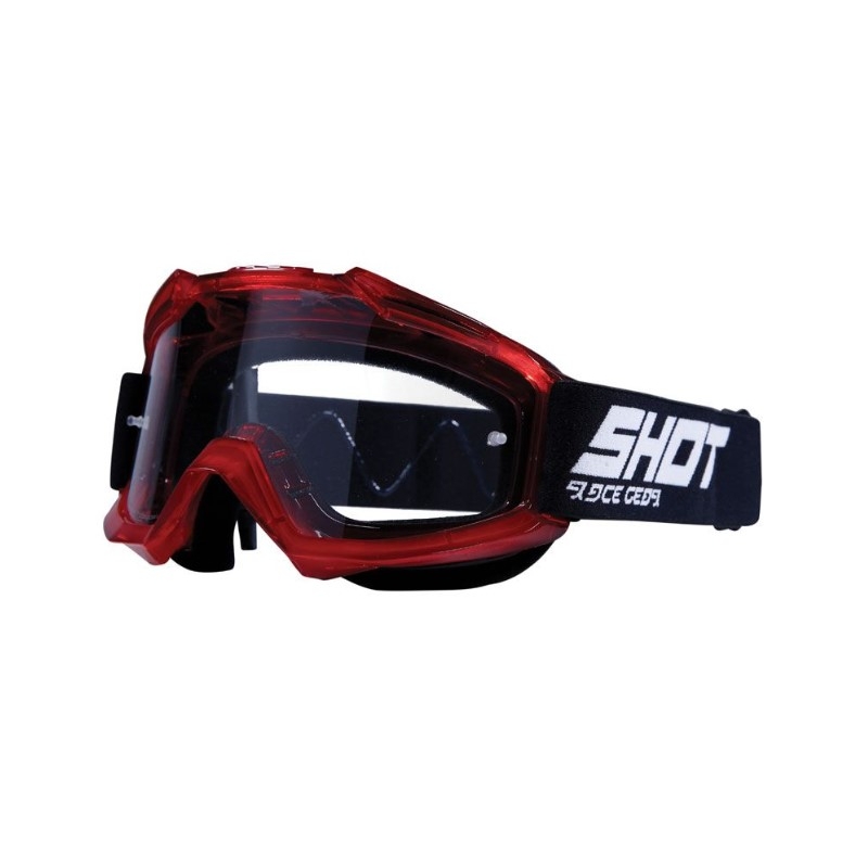 Ochelari de motocros Shot Assault Solid negru-roșu