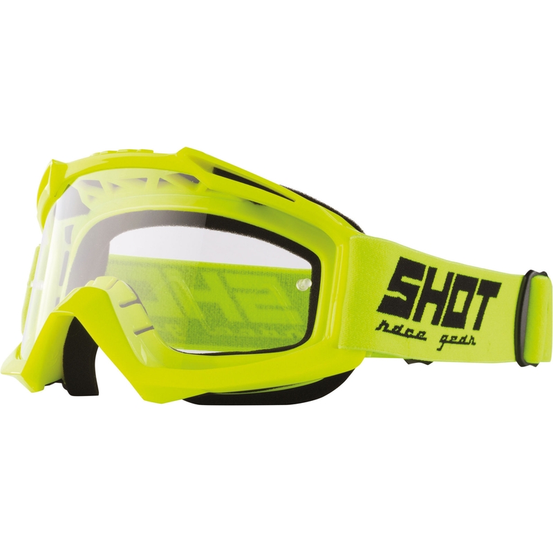 Ochelari de motocros Shot Assault Solid galben fluo
