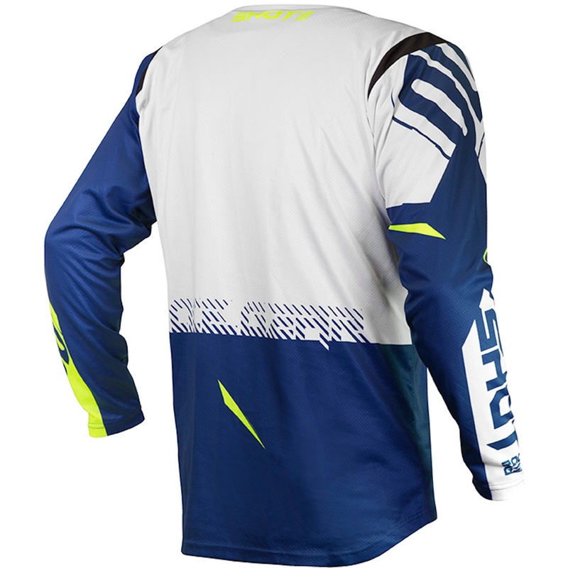 Motocross tricou Shot Contact Trust albastru-alb-alb-albastru-fluo galben lichidare