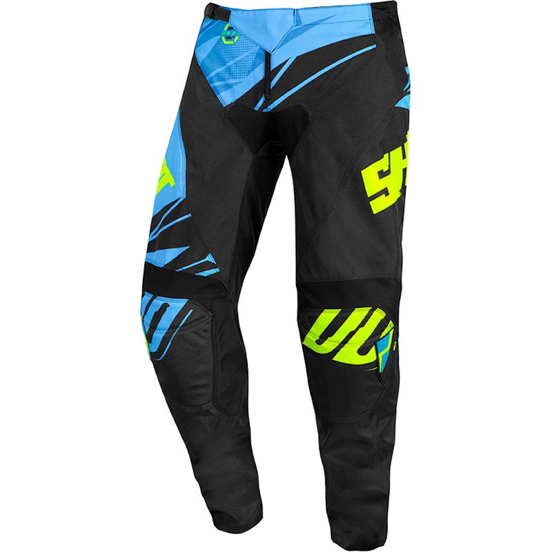 Pantaloni Motocross Shot Devo Ventury albastru-negru-fluo galben lichidare