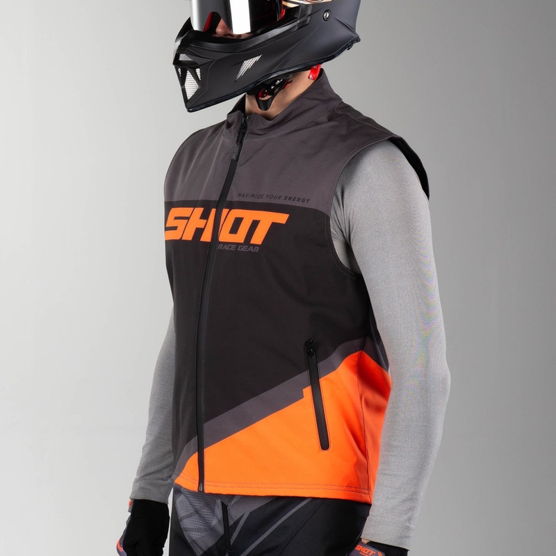 Vesta Softshell Shot Lite negru-gri-fluo portocaliu lichidare