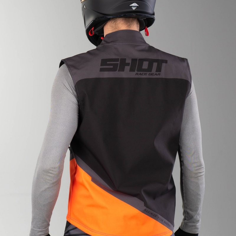 Vesta Softshell Shot Lite negru-gri-fluo portocaliu lichidare