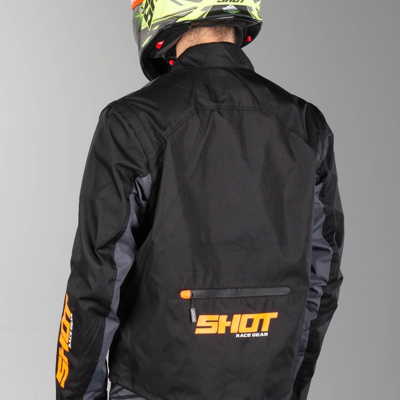 Jachetă Shot Contact negru-fluo portocaliu lichidare