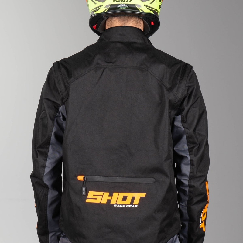 Jachetă Shot Contact negru-fluo portocaliu lichidare