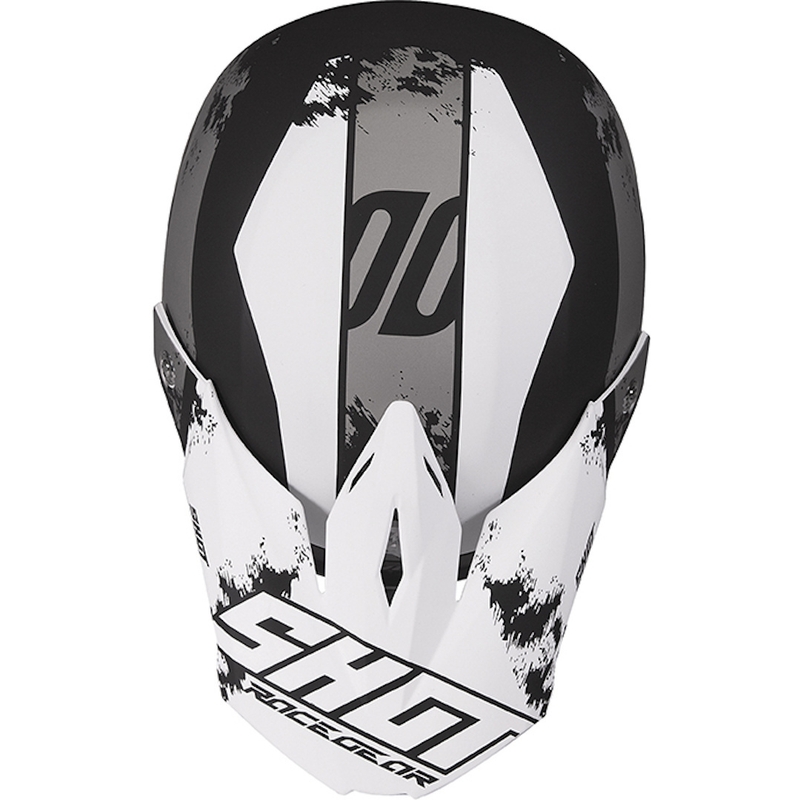 Copii motocross casca Shot Furious Shadow negru și alb lichidare