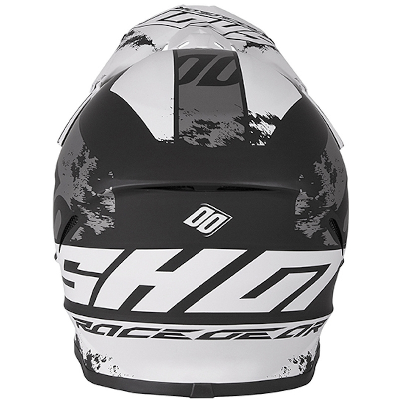 Copii motocross casca Shot Furious Shadow negru și alb lichidare