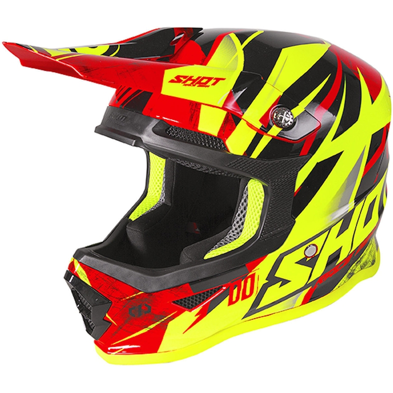 Copii motocross casca Shot Furious Ventury negru-roșu-fluo galben lichidare