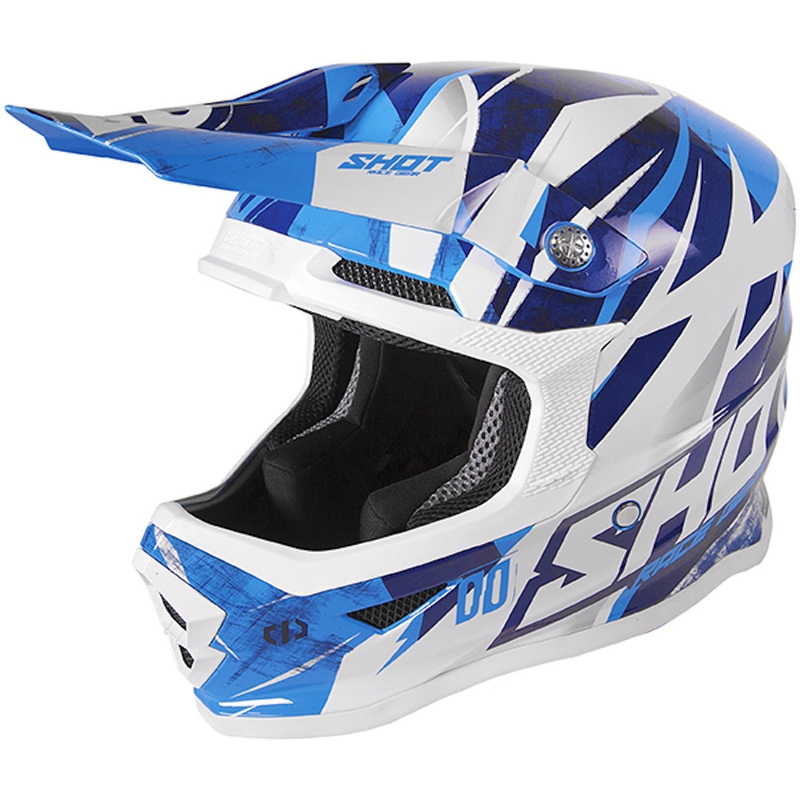 Copii casca motocross Shot Furious Ventury albastru și alb lichidare