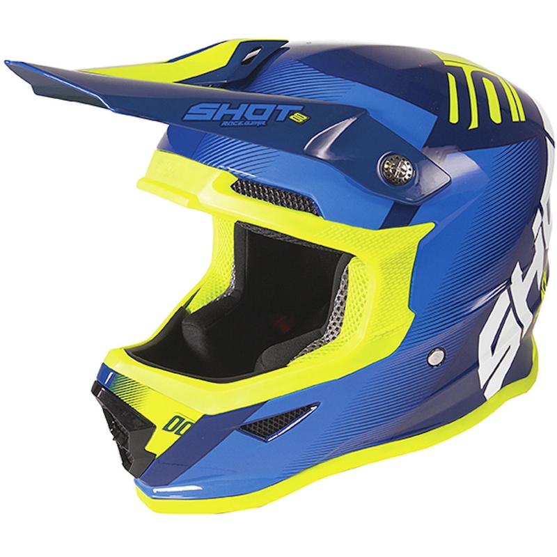 Casca de motocross pentru copii Shot Furious Trust albastru-fluo galben lichidare
