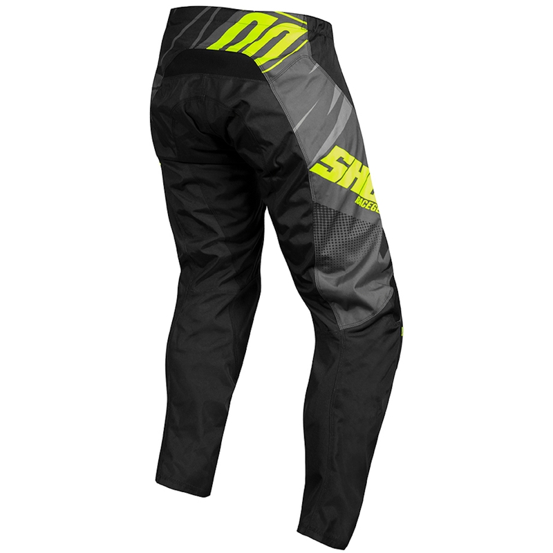 Pantaloni de motocross pentru copii Shot Devo Ventury negru-gri-galben-fluo galben