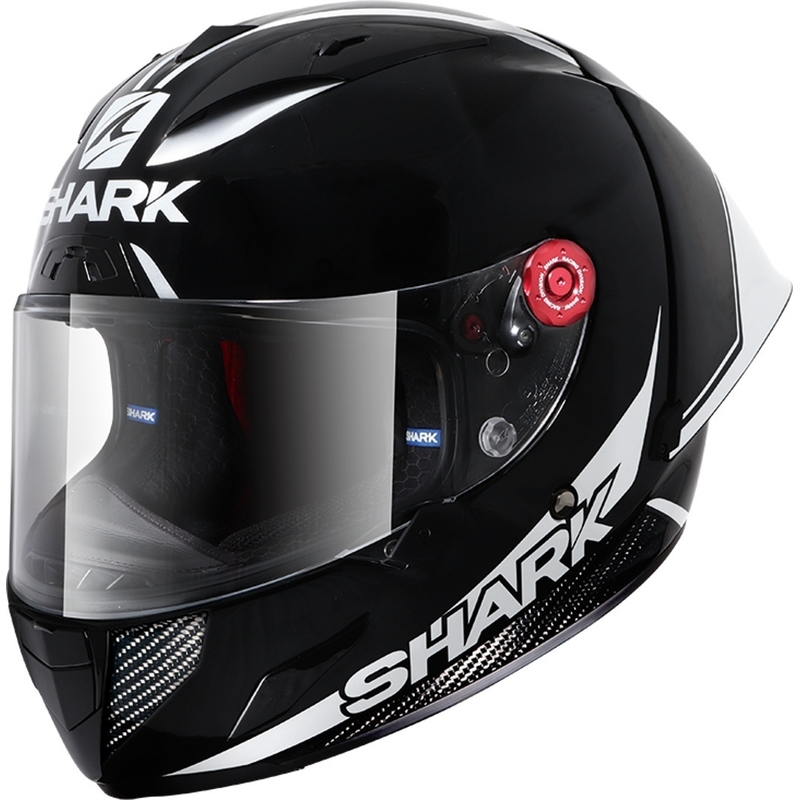 Cască integrală SHARK RACE-R PRO PRO GP 30th Anniversary alb-negru și alb