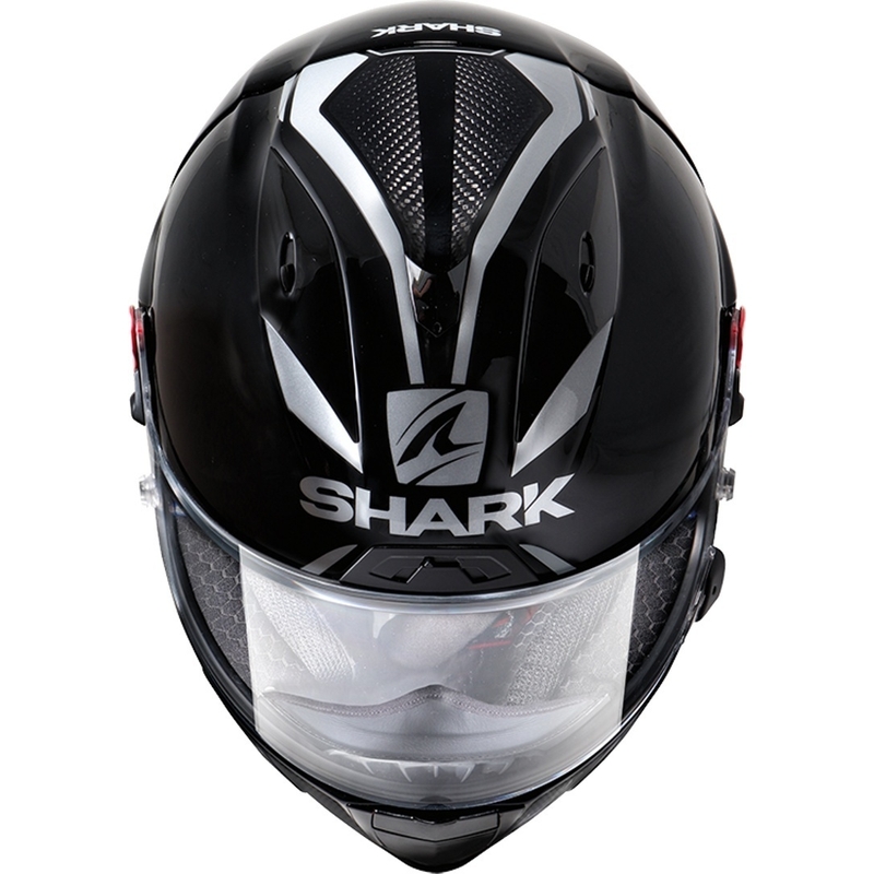 Cască integrală SHARK RACE-R PRO PRO GP 30th Anniversary alb-negru și alb
