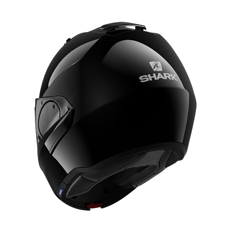 Cască de protecție SHARK EVO-ES Cască de protecție neagră lucioasă cu vârful alb