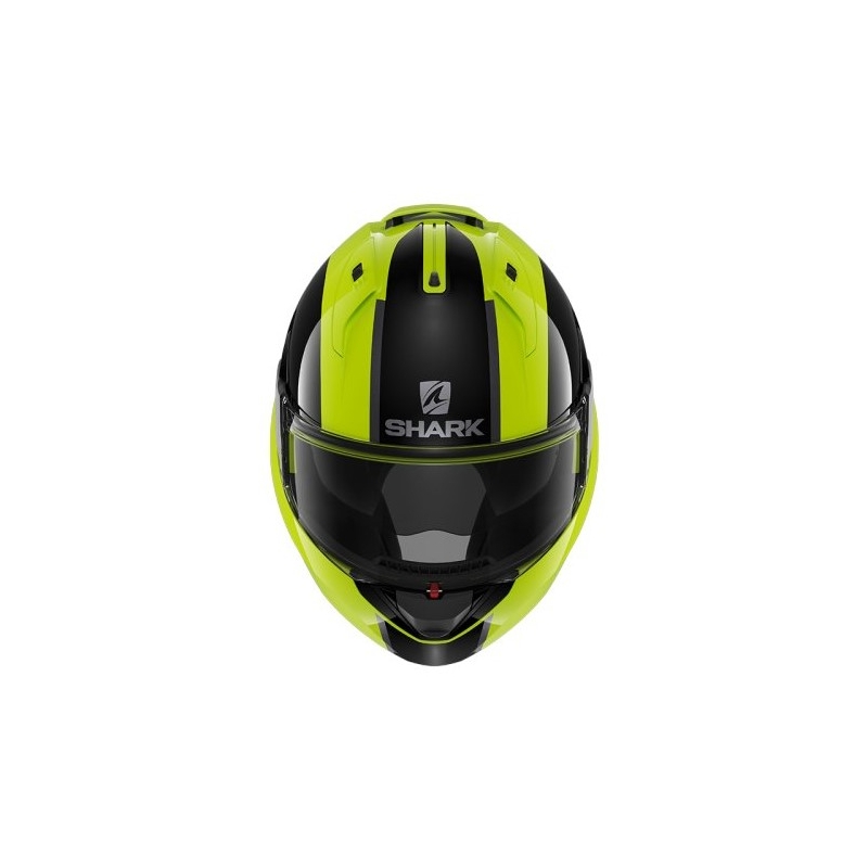 SHARK EVO-ES Endless negru-argintiu-argintiu-galben-fluo cască de tipping lichidare