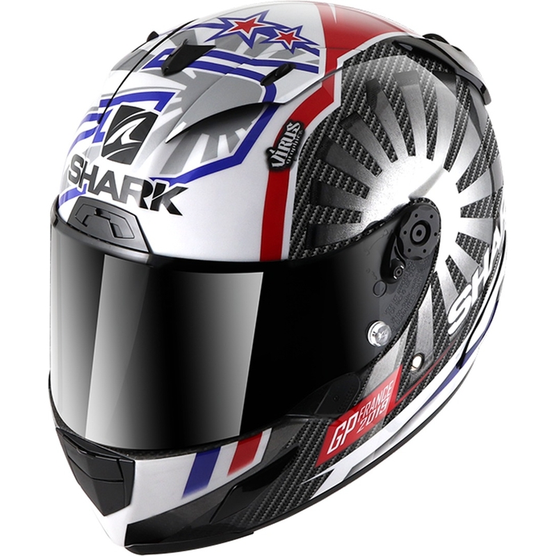 Cască integrală SHARK RACE-R PRO CARBON Zarco GP De France Replica 2019