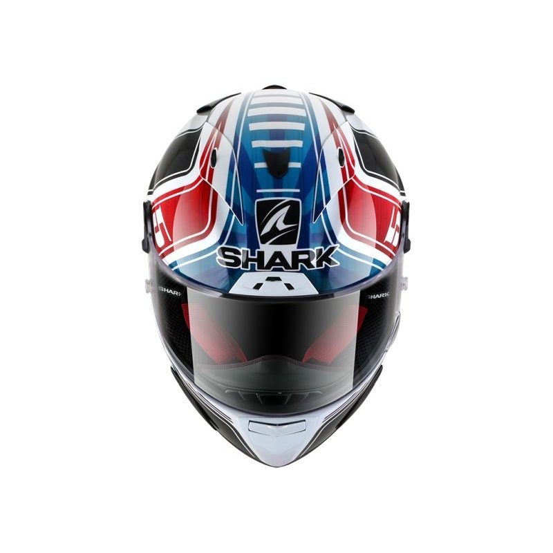 Cască integrală SHARK RACE-R PRO Zarco GP De France Replica negru-alb-albastru-roșu