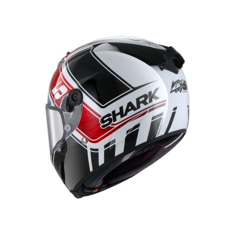 Cască integrală SHARK RACE-R PRO Zarco GP De France Replica negru-alb-albastru-roșu