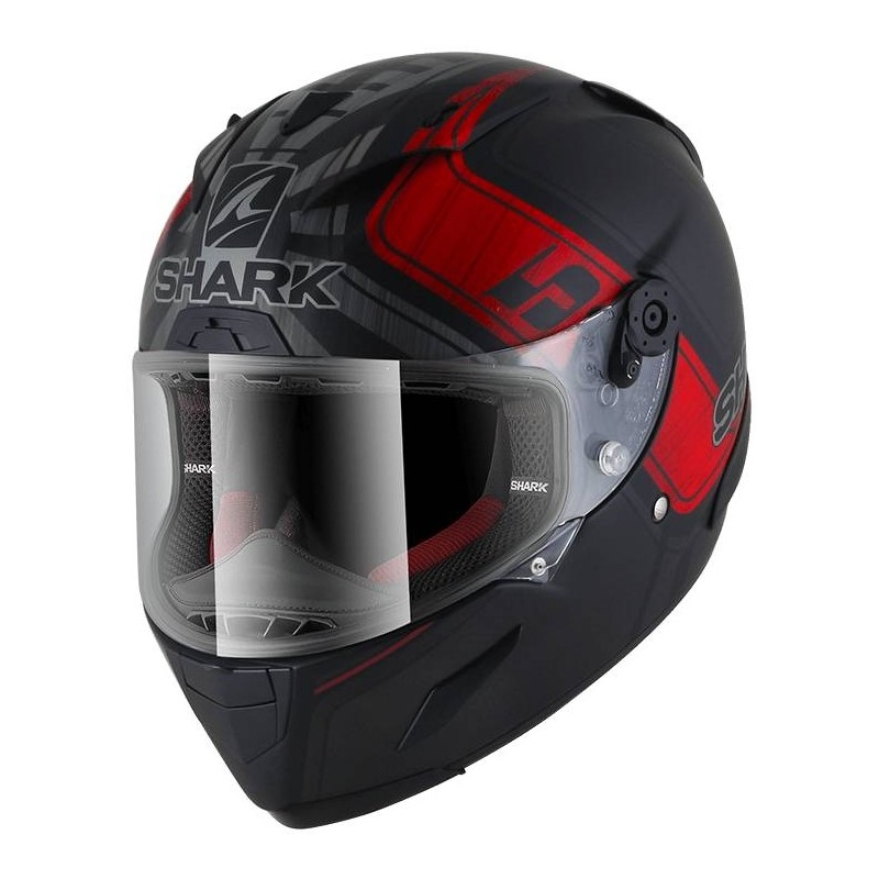 Cască integrală SHARK RACE-R PRO Zarco GP De France Replica Mat negru-gri-roșu negru-gri-roșu