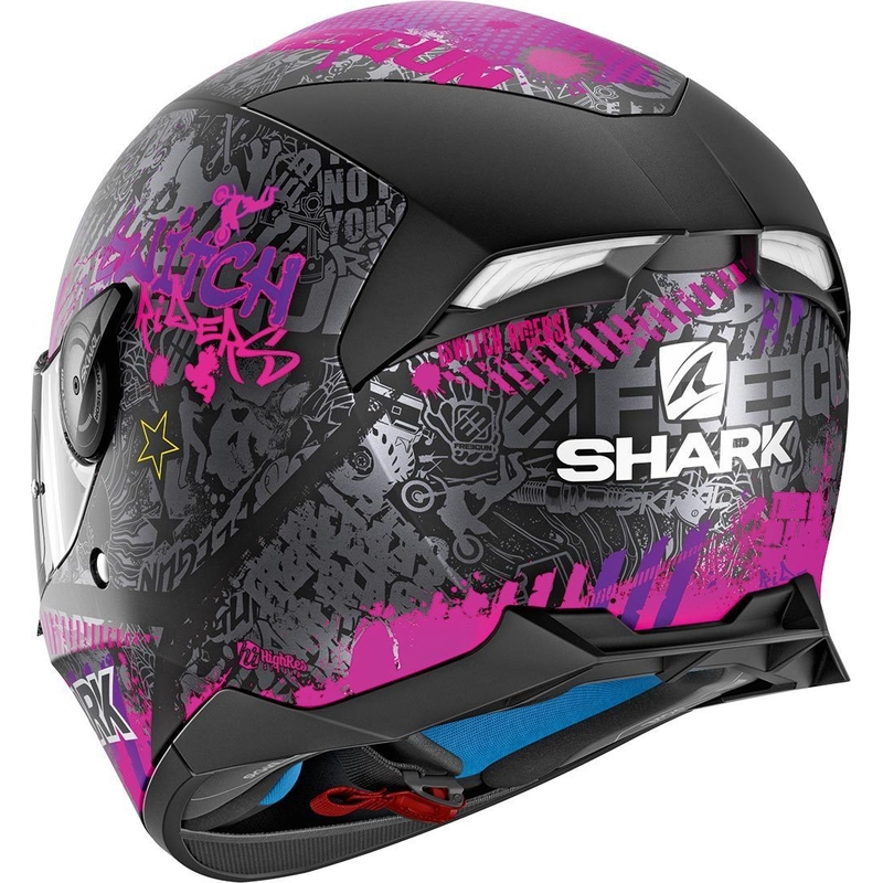Cască integrală SHARK SKWAL 2.2 Switch Riders 2 Mat Replica negru și violet lichidare