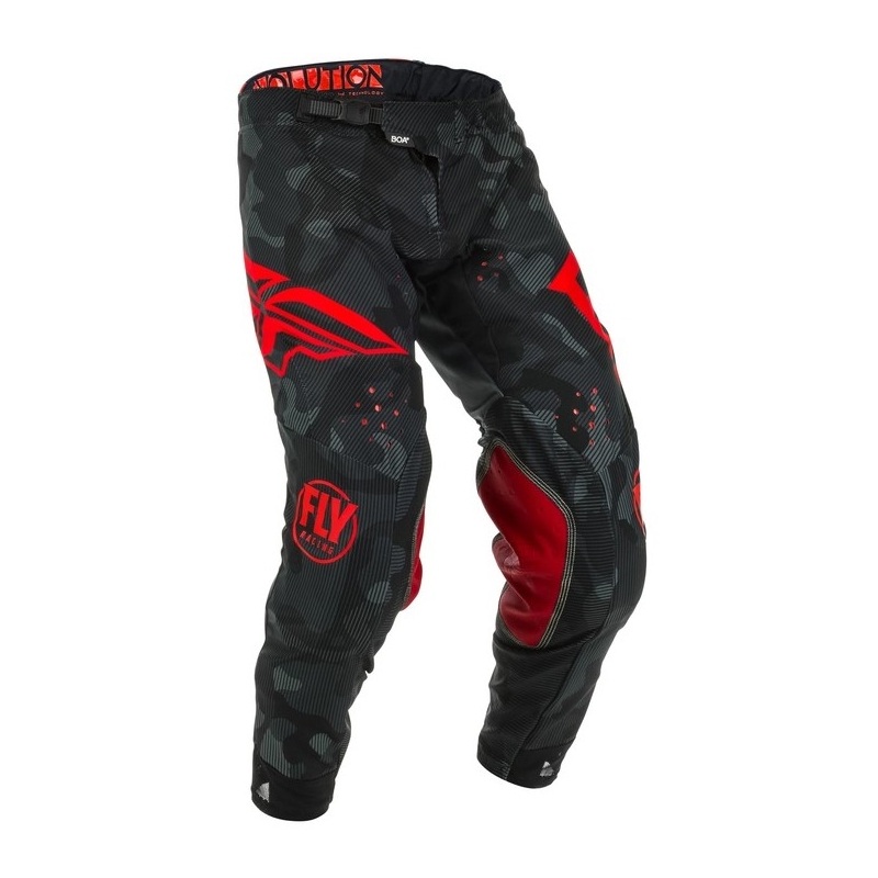Pantaloni de motocross FLY Racing Evolution roșu și negru