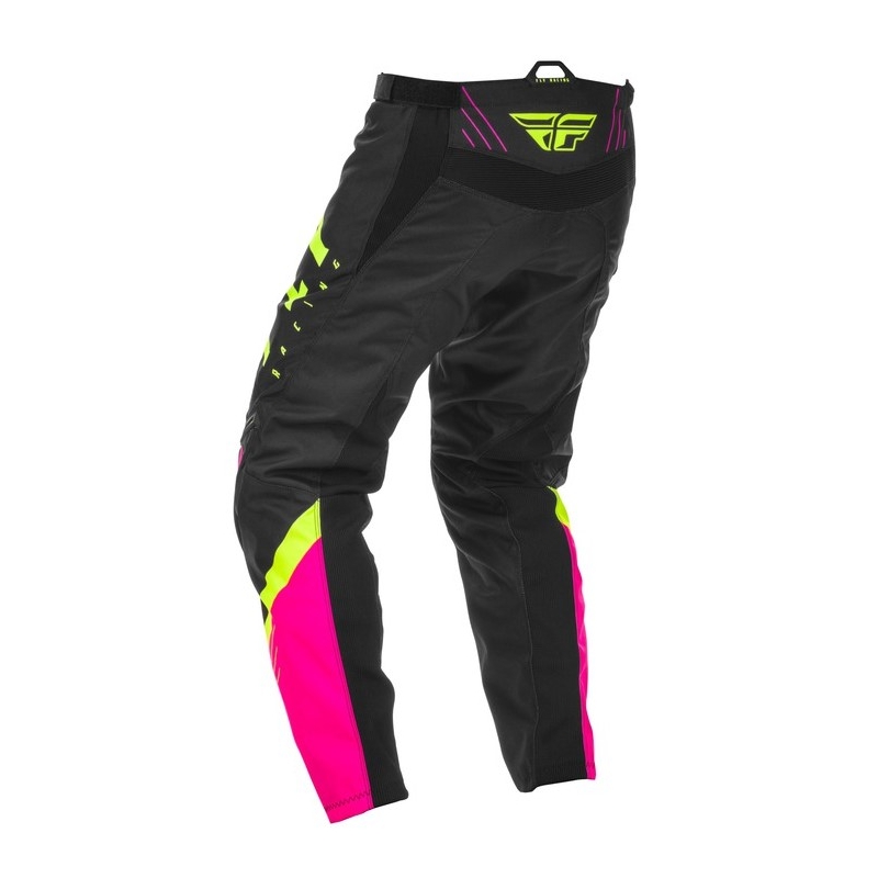 Pantaloni de motocross FLY Racing F-16 2020 roz-negru-galben-fluo