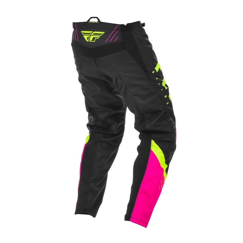 Pantaloni de motocross FLY Racing F-16 2020 roz-negru-galben-fluo