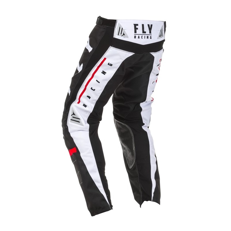 Pantaloni de motocross FLY Racing Kinetic K120 negru-alb-roșu
