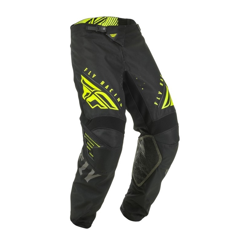Pantaloni de motocross FLY Racing Kinetic K220 negru-gri-fluo-galben
