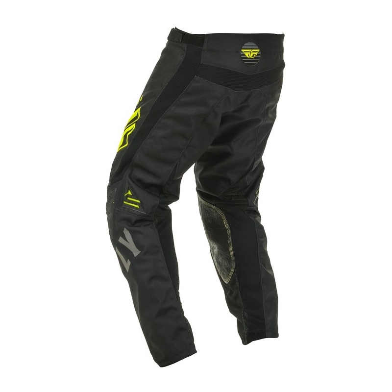 Pantaloni de motocross FLY Racing Kinetic K220 negru-gri-fluo-galben