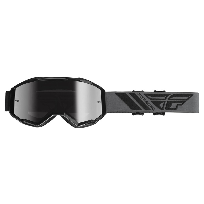 Ochelari de motocros FLY Racing Zone 2019 gri-negru (plexi argintiu-cromat)