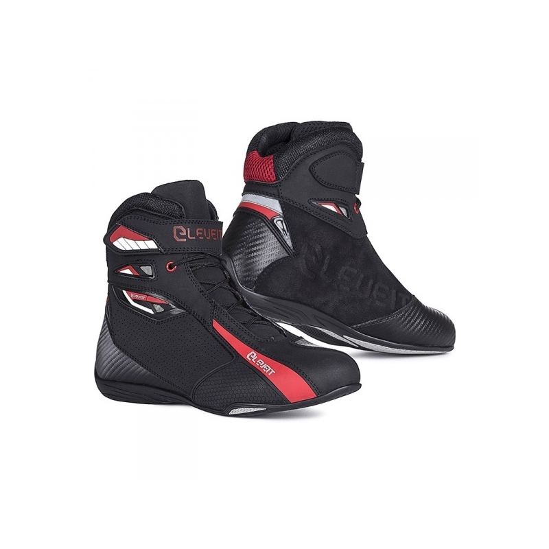 Eleveit T SPORT cizme de motociclist negru și roșu