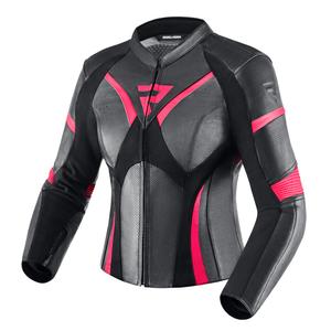 Jachetă pentru femei Rebelhorn Rebel Rebel negru și roz pentru motociclete