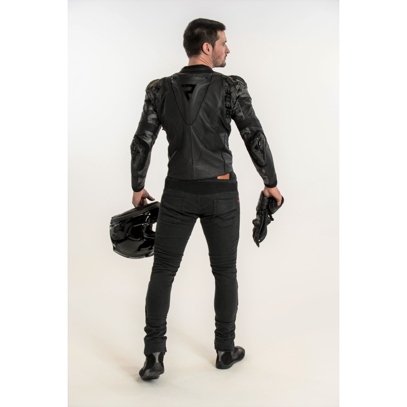 Geacă motociclistă Rebelhorn Rebel neagră la reducere lichidare