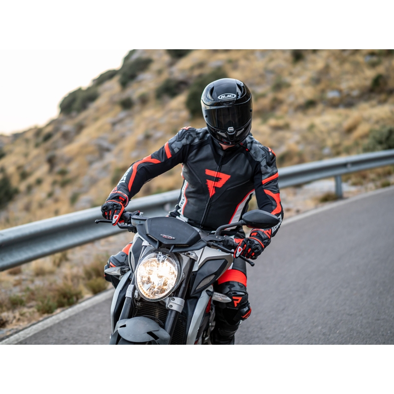 Rebelhorn Rebel Rebel Negru-alb-alb-roșu roșu Blu Roșu Jacheta de motociclete lichidare