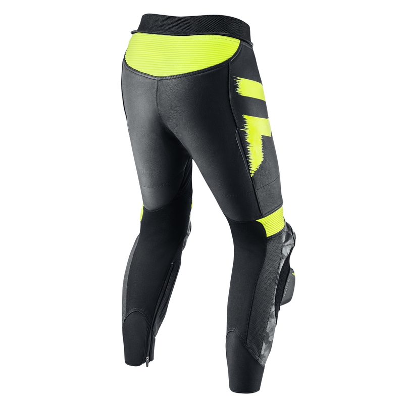 Rebelhorn Rebel Rebel Negru-alb-alb-galben-fluorescent Pantaloni de motocicletă lichidare