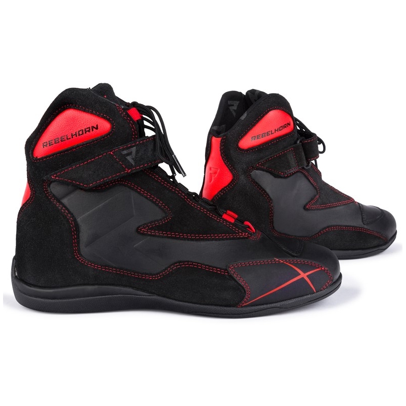 Rebelhorn Spark Spark Negru-Fluo Red Motocicleta Cizme lichidare